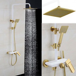 Shower Tap Antique Rain Shower/Handshower Included Brass Painting