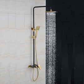 Shower Tap Antique Rain Shower/Handshower Included Brass Painting