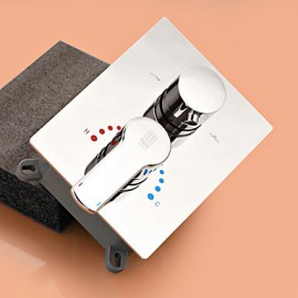 Contemporary Chrome Brass Shower Tap with Air Injection Technology Shower Head