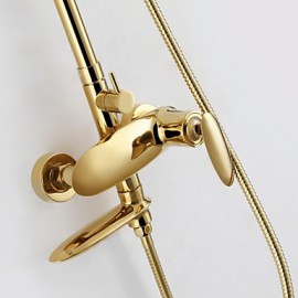 Shower Tap Contemporary Rain Shower / Handshower Included Brass Ti-PVD