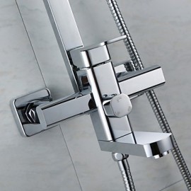 Shower Tap Contemporary Rain Shower/Handshower Included Brass Chrome