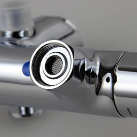 Shower Tap Contemporary Thermostatic / Rain Shower / Handshower Included Brass Chrome