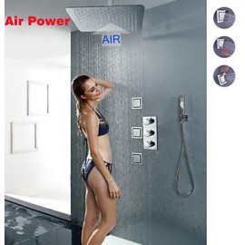 Shower Tap Contemporary Thermostatic / Rain Shower / Sidespray / Handshower Included Brass Chrome