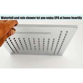 Shower Tap Contemporary Thermostatic / Handshower Included / Rain Shower / Sidespray Brass Chrome