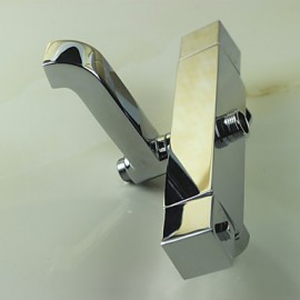 Contemporary Chrome Brass Thermostatic Shower Tap with 304 Stainless Steel Shower Head