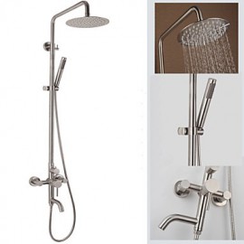 Deluxe 304 Stainless Steel Wall-Mounted Rain-Style Rainfall Bath&Tub Shower Tap Mixer Tap