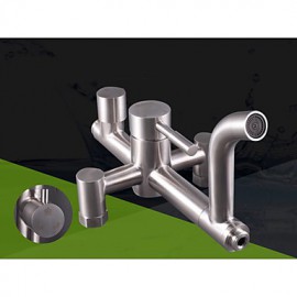 Deluxe 304 Stainless Steel Wall-Mounted Rain-Style Rainfall Bath&Tub Shower Tap Mixer Tap