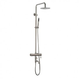 304 Stainless Steel Bathroom Shower Set Tap Mixer Tap 8 Inch Round Rainfall