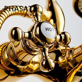 Shower Tap Antique Rain Shower / Handshower Included Brass Ti-PVD