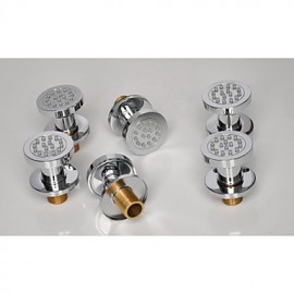LED 8 Inch Luxury Solid Brass Concealed Thermostatic Rainfall Shower Hand Shower 6 Pcs Of Jet Spray Massage