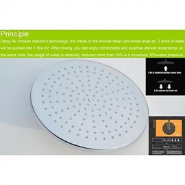 Shower Tap Contemporary Thermostatic / Handshower Included / Rain Shower / Sidespray Brass Chrome