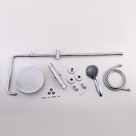 Shower Tap Contemporary Thermostatic / Rain Shower / Handshower Included Brass Chrome