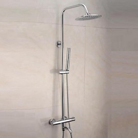 Contemporary Thermostatic Mixer Shower Tap with 8 inch Shower Head + Hand Shower