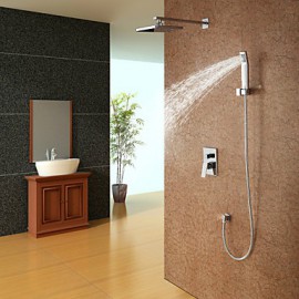 Personalized Shower Tap set Contemporary Style shower Tap with 8 inch Shower head+Hand Spray