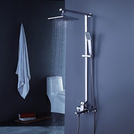 Shower tub Tap Contemporary with 8 inch Shower Head with Hand Shower