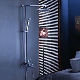 Shower tub Tap Contemporary with 8 inch Shower Head with Hand Shower