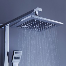 Shower tub Tap Contemporary with 8 inch Shower Head with Hand Shower