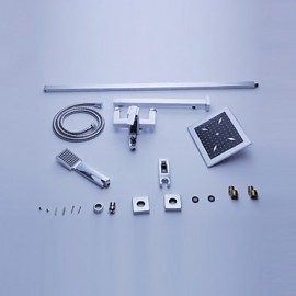 Shower tub Tap Contemporary with 8 inch Shower Head with Hand Shower