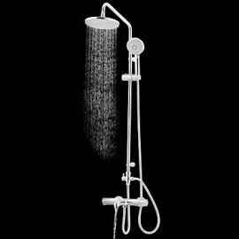 ENZORODI Shower System Shower Tap/ Rain Shower/ Handshower Included Brass Chrome ERF6165209CP-A