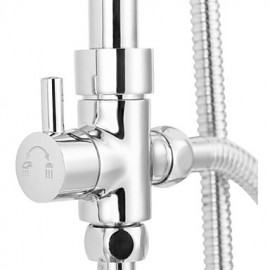 ENZORODI Shower System Shower Tap/ Rain Shower/ Handshower Included Brass Chrome ERF6165209CP-A