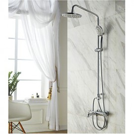 ENZORODI Shower System Shower Tap/ Rain Shower/ Handshower Included Brass Chrome ERF6165209CP-A