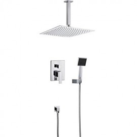 12'' Concealed Square Hot And Cold Mixer Shower Set 2 Way Ceiling Shower Kit