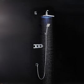 Shower Tap - Contemporary - LED / Rain Shower / Handshower Included - Brass (Chrome)