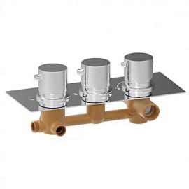 Concealed 3 Way Thermostatic Mixing Valve Wall Mounted