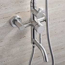 304 Stainless Steel Wall-Mounted Rain-Style Rainfall Bath&Tub Shower Tap Mixer Tap