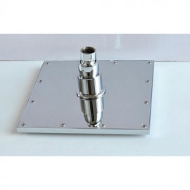 LED 8 Inch Square Solid Brass Concealed Bathroom Thermostatic Shower Rainfall Shower Mixer Valve& Hand Shower