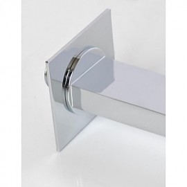 LED 8 Inch Square Solid Brass Concealed Bathroom Thermostatic Shower Rainfall Shower Mixer Valve& Hand Shower