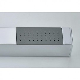 LED 8 Inch Square Solid Brass Concealed Bathroom Thermostatic Shower Rainfall Shower Mixer Valve& Hand Shower