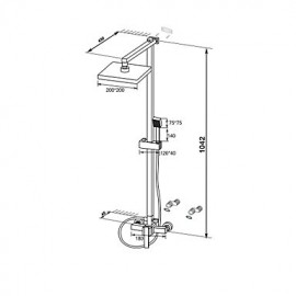 Rainfall Shower Tap Set (0634 -SC1001)