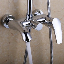 Shower Tap Contemporary Rain Shower / Handshower Included Brass Chrome