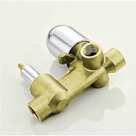Shower Tap Set Round And Rainfall 8 Inch Brass Shower Head And 2-Way Mixer Valve Concealed Wall Mounted