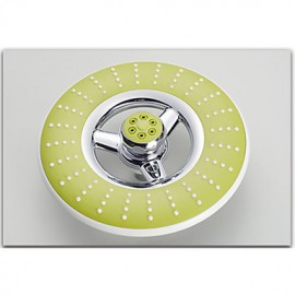 Bathroom Wall Mounted Single Handle Rain Shower Tap Set with 8 Inch ABS Colorful Head Shower and Hand Shower