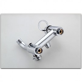 Bathroom Wall Mounted Single Handle Rain Shower Tap Set with 8 Inch ABS Colorful Head Shower and Hand Shower