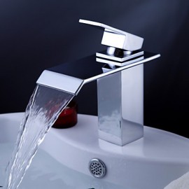Centerset Single Handle One Hole in Chrome Bathroom Sink Tap