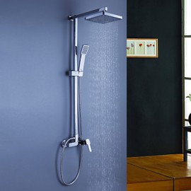 Shower Tap Contemporary Rain Shower / Handshower Included Brass Chrome