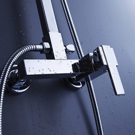 Shower Tap Contemporary Rain Shower / Handshower Included Brass Chrome