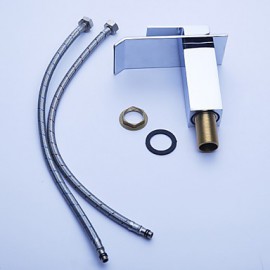 Centerset Single Handle One Hole in Chrome Bathroom Sink Tap