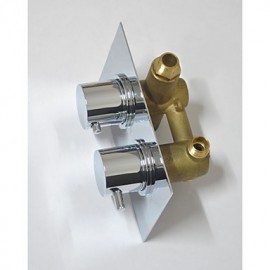 Concealed Thermostatic Shower Valve Mixer Tap Round 2 Dial 2 Way
