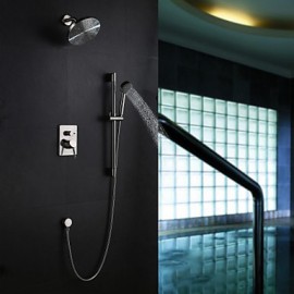 Shower Tap Contemporary Rain Shower / Handshower Included Brass Nickel Brushed
