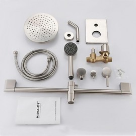 Shower Tap Contemporary Rain Shower / Handshower Included Brass Nickel Brushed