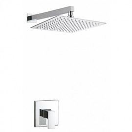Stainless Steel Shower Overhead Brass Chrome Mixers 10 Inches Shower