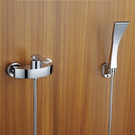 Shower Tap / Bathtub Tap - Contemporary - Handshower Included - Brass (Chrome)
