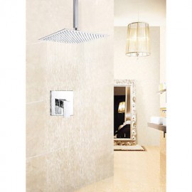 New Modern Bath Bathroom 8" Ceiling Mounted Rain Shower Head Valve Chrome