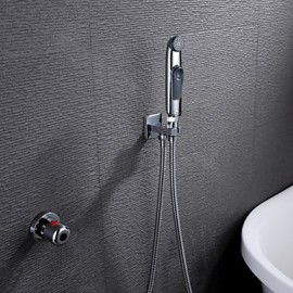 Bathroom/Toilet Portable Shattaf Bidet Diaper Sprayer, With Thermostatic Tap Valve And 150 cm Stainless Steel Hose