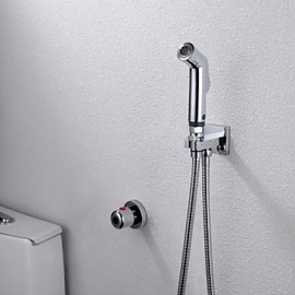 Thermostatic Bathroom/Toilet Multifunctional Shattaf Bidet Sprayer Pet Cleaner, Bubble & Powerful Two Water Functions