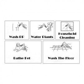 Thermostatic Bathroom/Toilet Multifunctional Shattaf Bidet Sprayer Pet Cleaner, Bubble & Powerful Two Water Functions